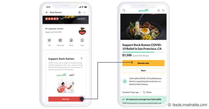 Yelp and GoFundMe team up to help businesses struggling during coronavirus