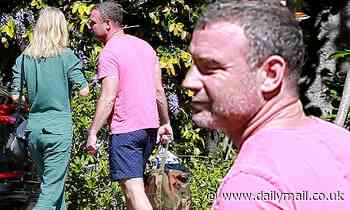 Liev Schreiber serves summer vibes in pink as he steps out with girlfriend Taylor Neisen in LA