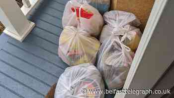 Refugee family brings food to self-isolating family who sponsored their move