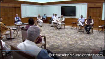 COVID-19 outbreak: Watch how social distancing observed at Union Cabinet meeting