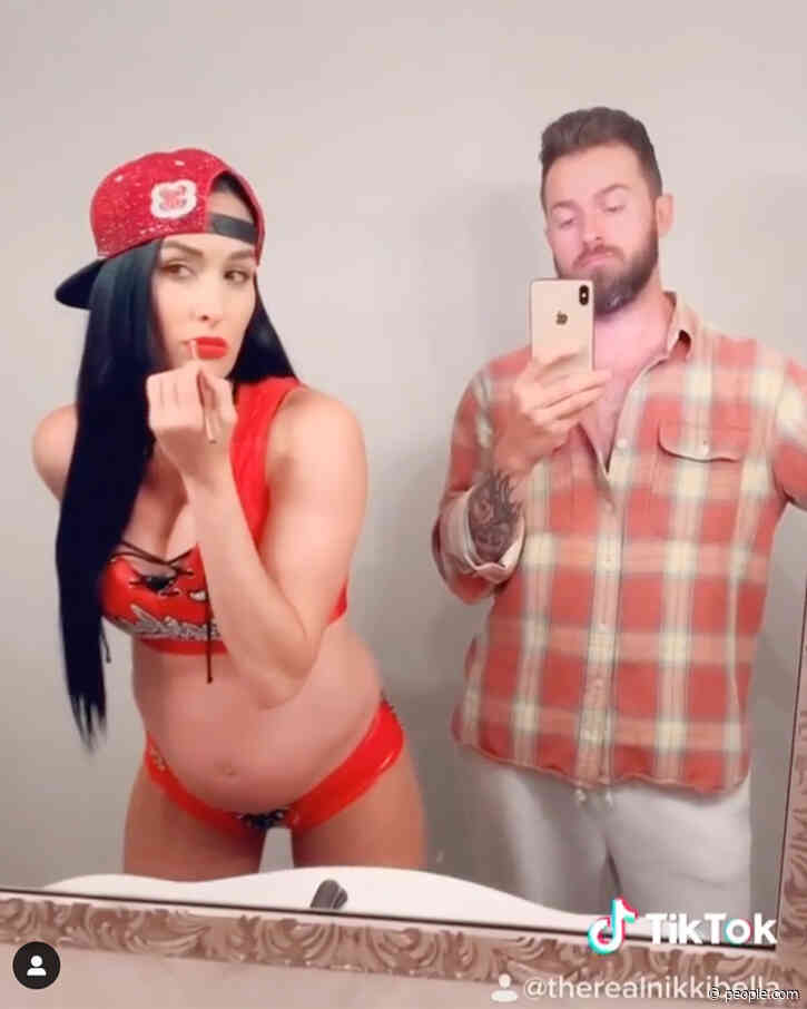 Nikki Bella Shows Off Baby Bump as She and Artem Chigvintsev Nail 'Flip the Switch' TikTok