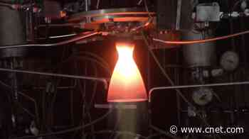 See NASA's hot new moon lander thruster glow-up during testing     - CNET