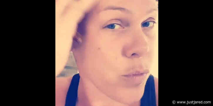 Pink Cuts Off Her Own Hair While in Quarantine - Watch! (Video)