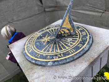 Sundial sculpture installed as tribute to volunteers damaged by vandals - The Bolton News