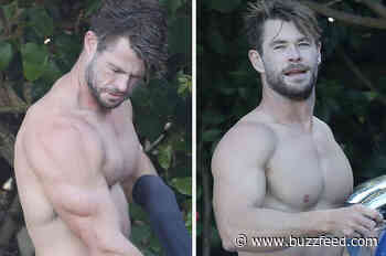Chris Hemsworth's Muscles Are Here To Save Us From Losing It During Quarantine - BuzzFeed