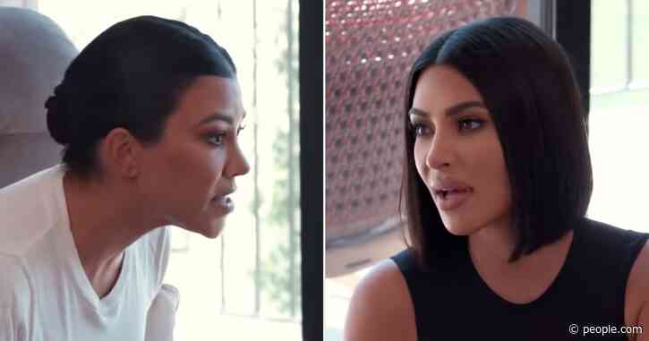 KUWTK: Kourtney Kardashian Throws a Water Bottle at Kim Kardashian During Expletive-Filled Fight