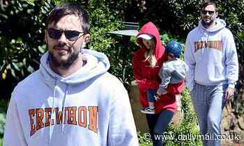 Nicholas Hoult enjoys a rare outing with girlfriend Bryana Holly and their son