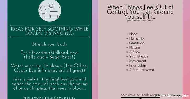 Therapists are offering support on Instagram through cute posts and live streams