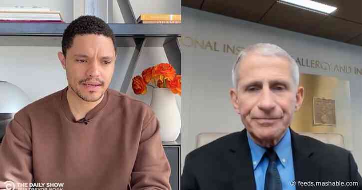 Dr. Fauci debunks coronavirus misinformation on a video chat with Trevor Noah