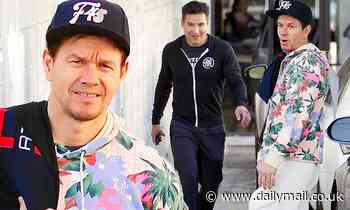 Mark Wahlberg and Mario Lopez are pictured visiting a gym in LA flouting orders to stay home