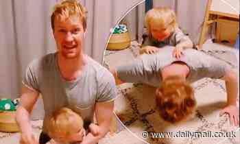 Star Wars actor Joonas Suotamo does push-ups with son Aatos on his back in sweet vide