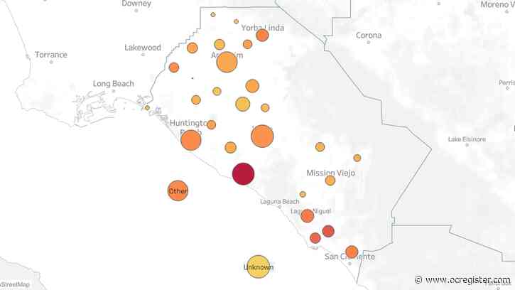 Map shows coronavirus cases in Orange County cities