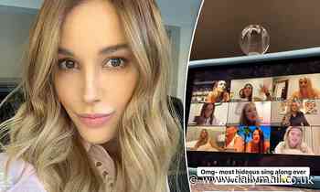 Rebecca Judd enjoys a group video chat and sing-along with celebrity friends while in lockdown