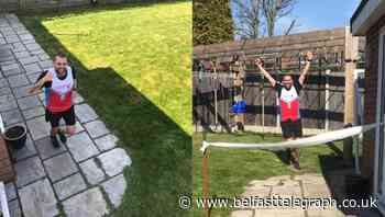 ‘I’ve trodden down all the grass’ – Man runs marathon in garden during lockdown