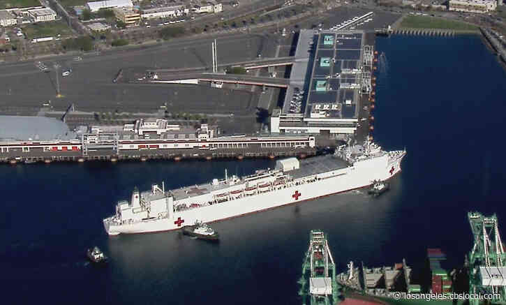 USNS Mercy Arrives At Port Of Los Angeles To Treat Non-COVID Patients