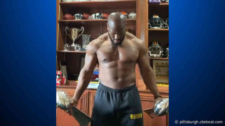 Watch: Pittsburgh Steelers Legend James Harrison Curls 2 Lombardi Trophies