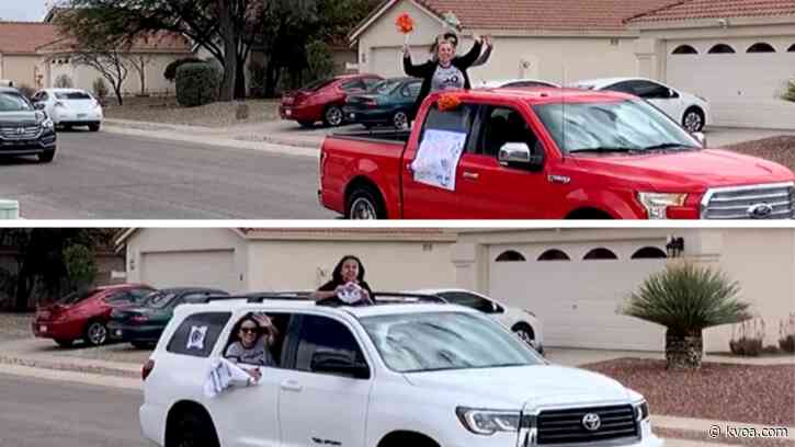 Vail School District hosts car parade in Rita Ranch, teachers wave hello to students