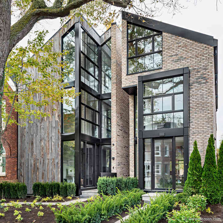 Ancerl Studio separates twin Toronto townhouses with a slender gap