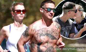 Shia LaBeouf and Mia Goth share a kiss...almost two years after filing for divorce