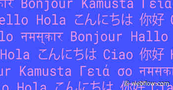 How to create a multilingual website in Webflow
