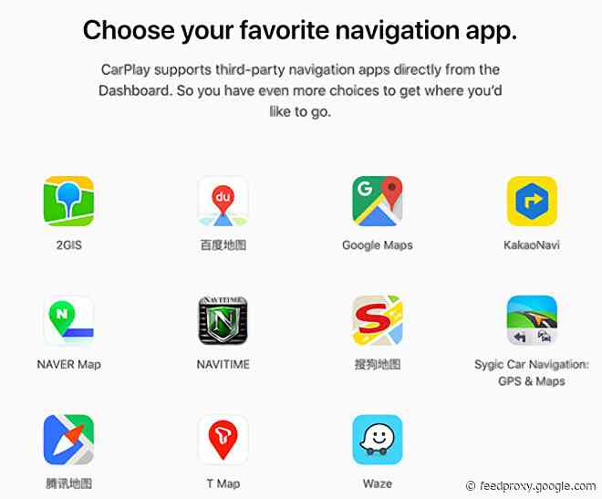 Apple delivers CarPlay Dashboard support for third-party navigation apps