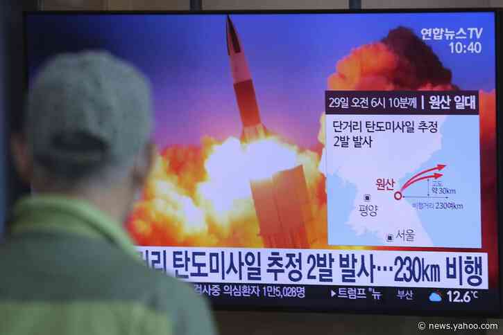 North Korea test fires missiles amid worries about outbreak