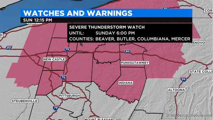 Pittsburgh Weather: Local Severe Thunderstorm Watch In Effect