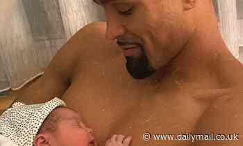 Ashley Banjo reveals a glimpse of newborn baby Micah Grace's face in first father and son snap