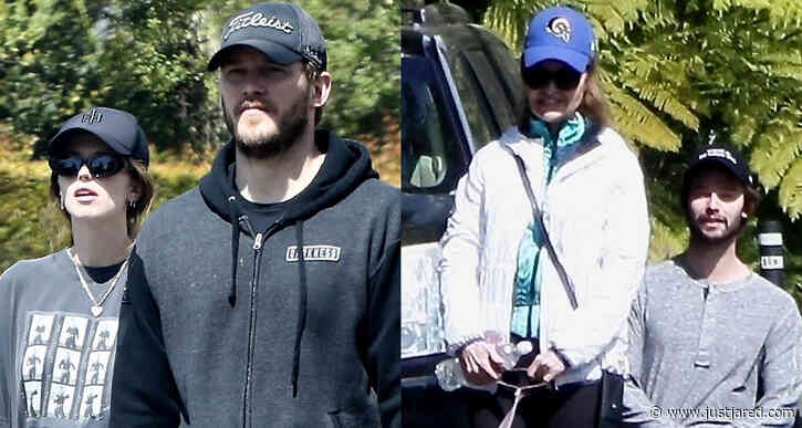 Chris Pratt & Katherine Schwarzenegger Join Her Family for Afternoon Walk
