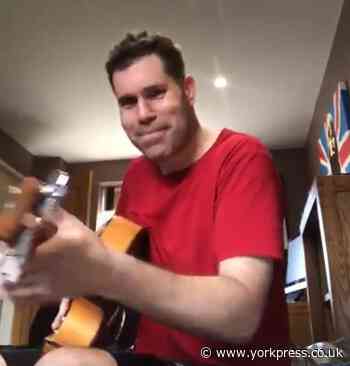 Watch: York firefighter shows off musical side to back 'stay home, save lives' message