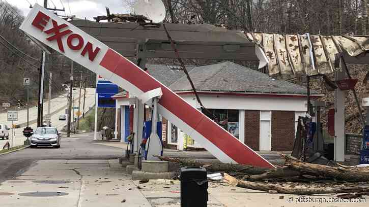 Tree Crashes Onto Ross Township Gas Station, Causing Heavy Damage