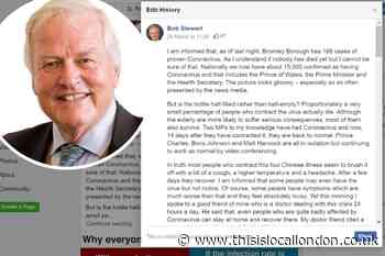 'Simply saying where it originated': Beckenham MP Bob Stewart responds to criticism over 'foul Chinese illness' Facebook post