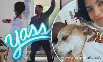 Jenna Dewan busts out her best dance moves while spending time with her newborn and family at home