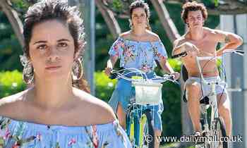 Camila Cabello and a shirtless Shawn Mendes go for a bike ride through Miami during isolation