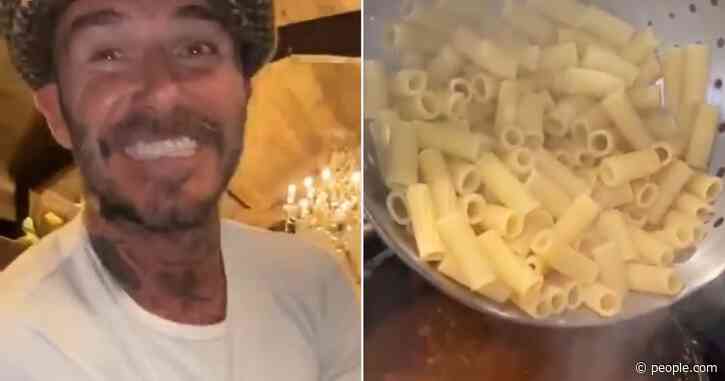David Beckham 'Almost Chopped His Finger Off' Cooking Family Dinner at Home — See Their Full Feast