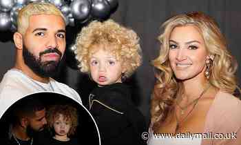 Drake's baby mama Sophie Brussaux jokingly photoshops their hair in family photo with son Adonis, 2