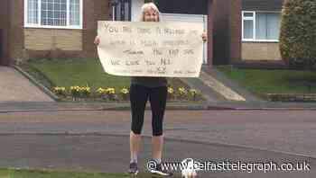 Woman runs to show support for care home staff