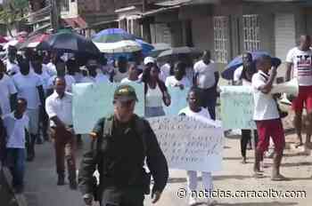 Habitantes del Bajo Baudó marcharon para exigir liberación de un lanchero secuestrado por el ELN - Noticias Caracol