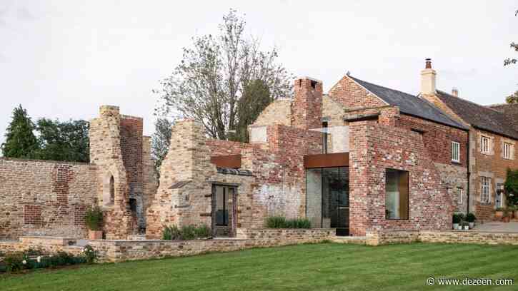 The Parchment Works house extension built inside ruined stone walls