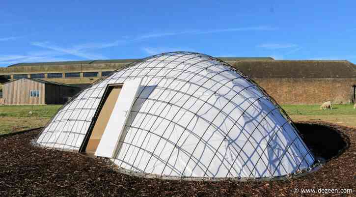 SheltAir gridshell pods inflate in eight hours to isolate coronavirus patients