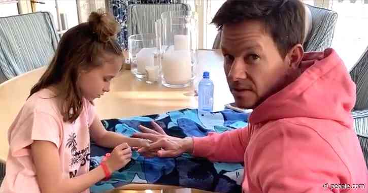 Mark Wahlberg Gets a Manicure and 'Full Makeup' from Daughter Grace: '15 Days into Quarantine'
