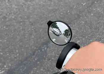 Corky bicycle handlebar rear view mirror