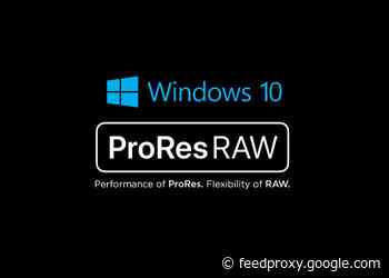 Apple ProRes RAW Beta released for Windows