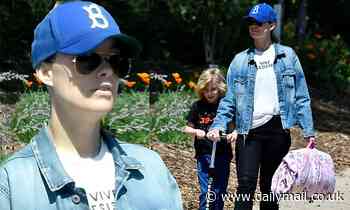 Olivia Wilde takes her son Otis and daughter Daisy to a park in Los Angeles