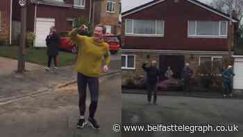 Cheshire residents of all ages hold dance party from their doorsteps