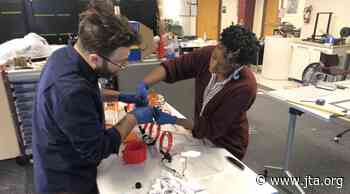 A Jewish day school turns its art center into a medical face shield factory - JTA News