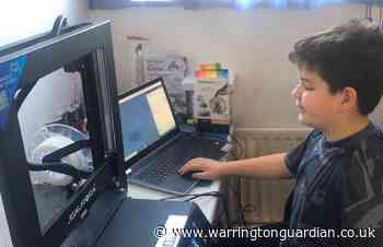 Pupil makes face shields for Warrington Hospital staff