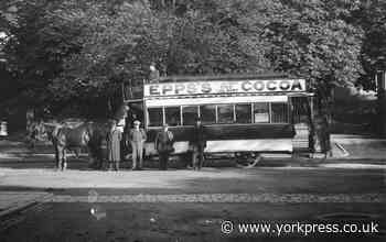 The No 7 horse-drawn tram on The Mount, York, in 1909, just before it was replaced by electric trams