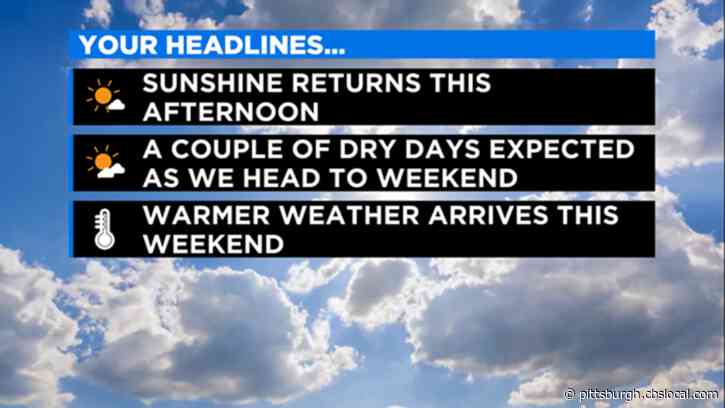 Pittsburgh Weather: Early Rain Makes Way For Afternoon Sunshine