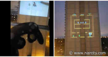 Someone Keeps Projecting Video Games On A Toronto Apartment Building (VIDEOS) - Narcity